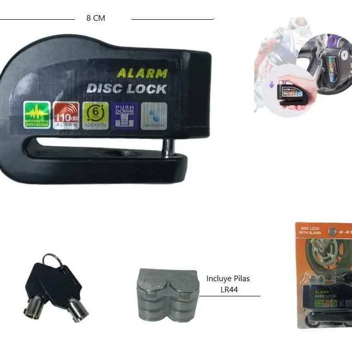 Candado freno de disco con ALARMA9863