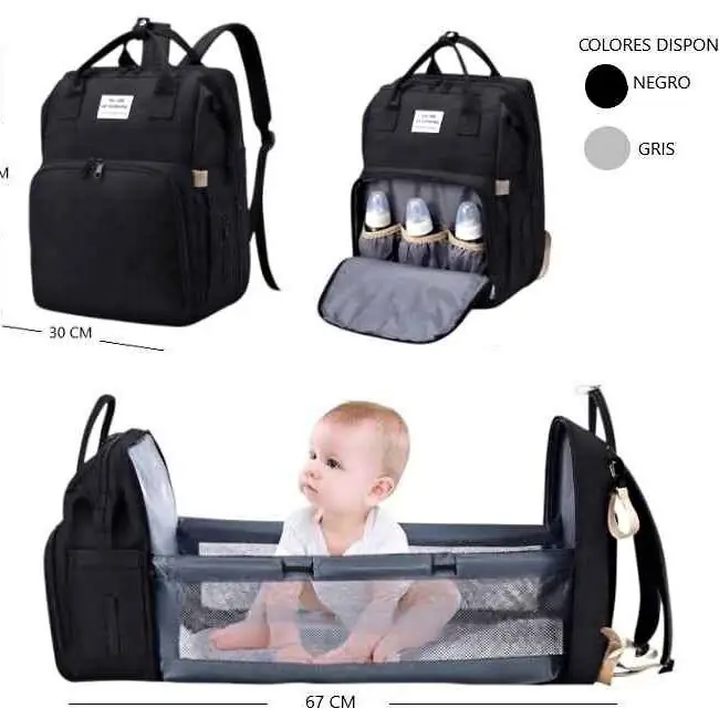 Mochila bolso maternal C/cambiador y CUNAMELECH-768
