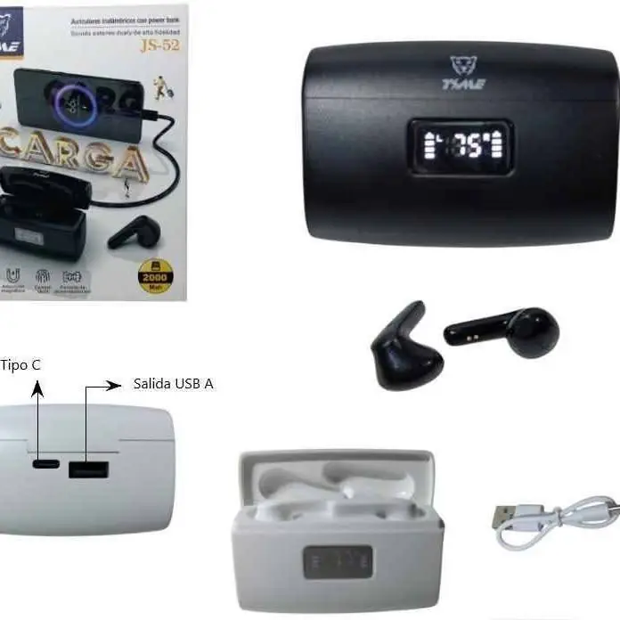 Auricular inalambrico con power bank