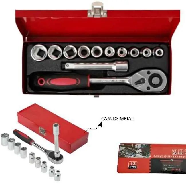 Set de llave en caja tubo 12PCS