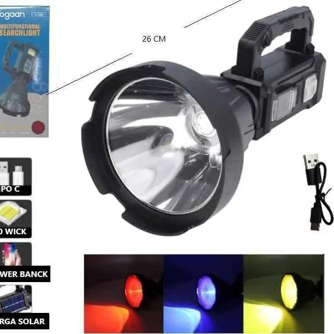 Linterna multifuncion busca huellas 4 lentes
