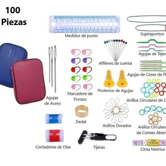 Set de crochet 100 piezas con estuche MELECH-181