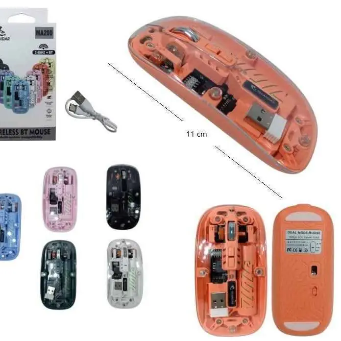 Mouse inalambrico TRANSPARENTEMA200