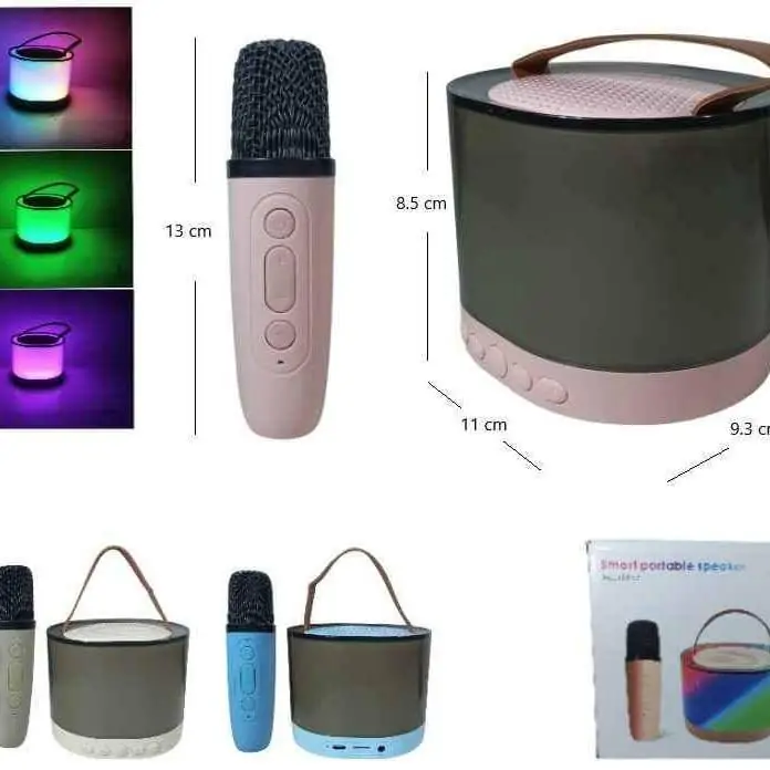 Parlante con 1 microfono luz RGB efecto de VOZK52