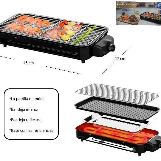 Parrilla electrica 1500W om