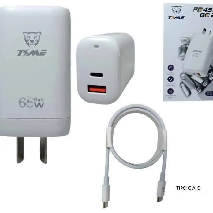 Cargador con cable PD45W+ QC20WCC-59126