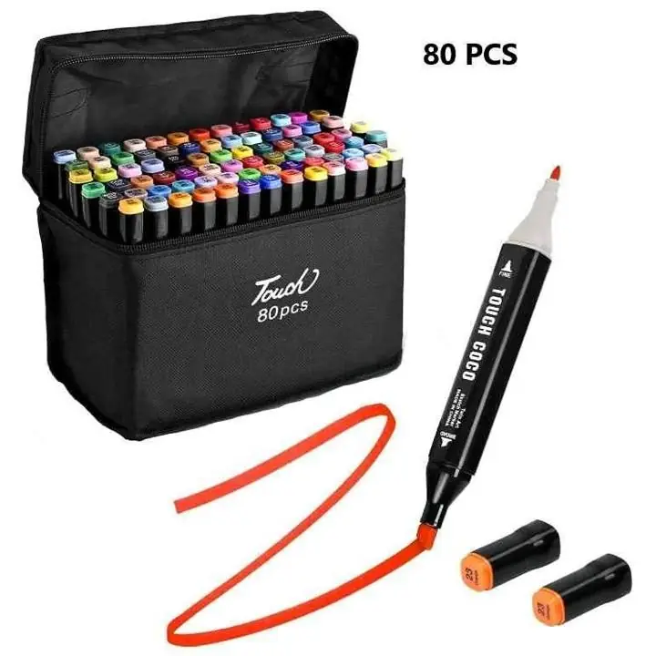 Marcadores doble punta X80 pcs