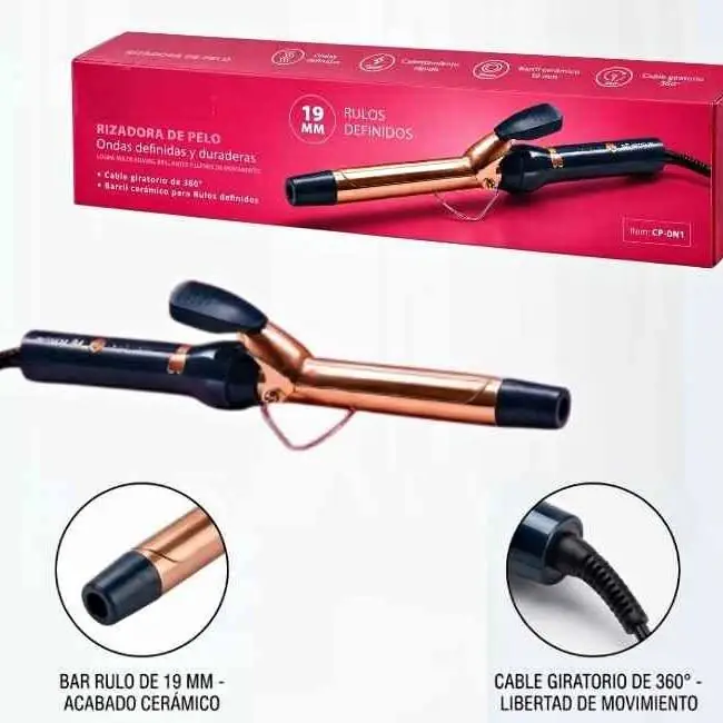 Rizador de cabello barril ceramico 19MMCP-0N1