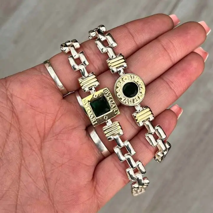 Pulsera plata y oro
