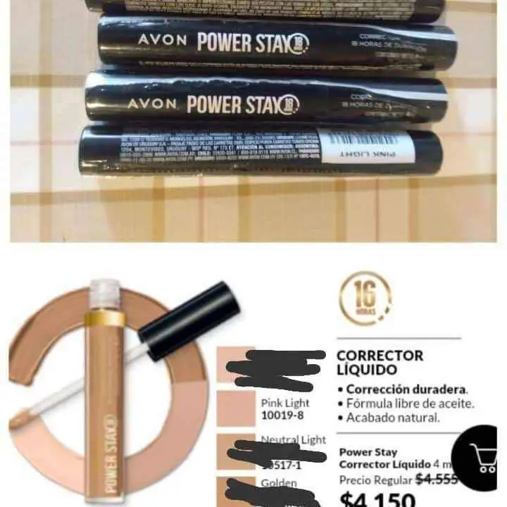 Corrector de ojeras larga duración. Avon