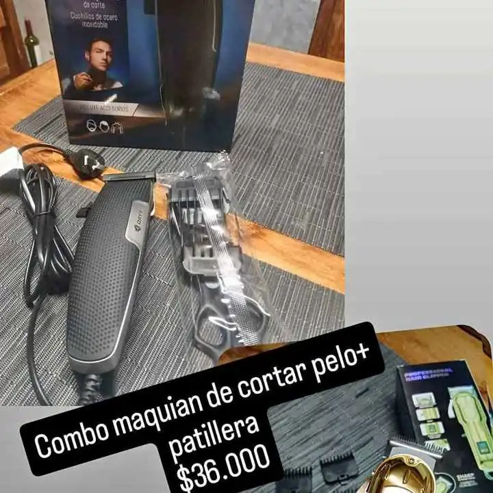 Combo maquima de cortar pelo + patillera