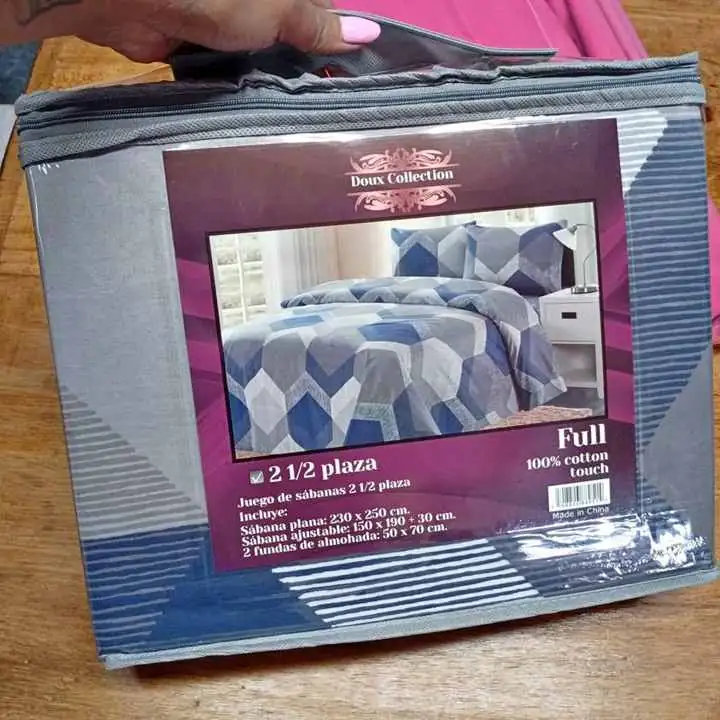 Juego de sabanas 2 1/2 fuul 600 hilos importada