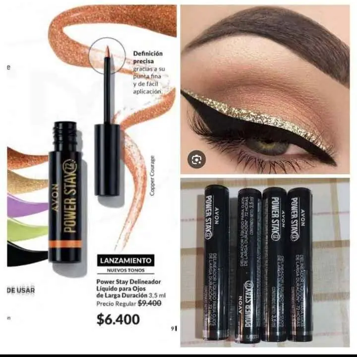 Dorado y negro avon