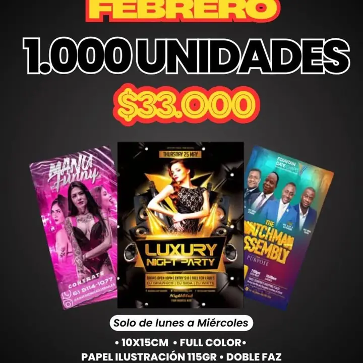 Volantes por mayor