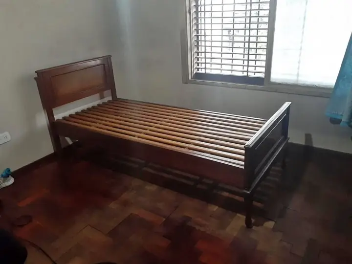Juego Dormitorio 1 Plaza + Mesa de Luz - Estilo Provenzal Francés - Madera Maciza