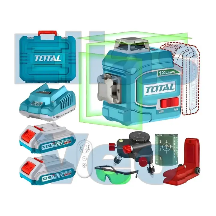 Kit nivel laser 3d 12 lineas 20v total