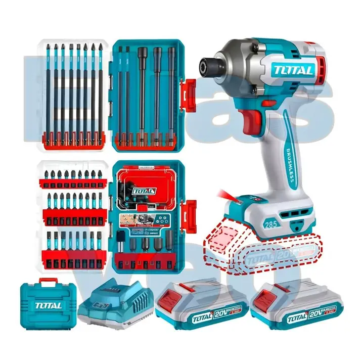 Kit atornillador de impacto 285nm total