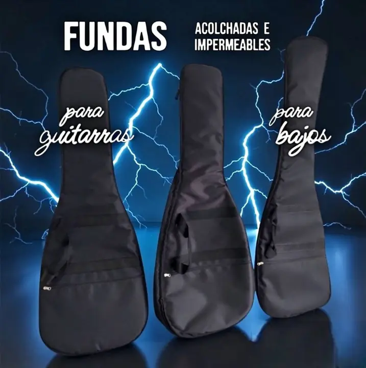 Estuche Acolchado impermeable tela cordura - funda p/ guitarras p/bajo