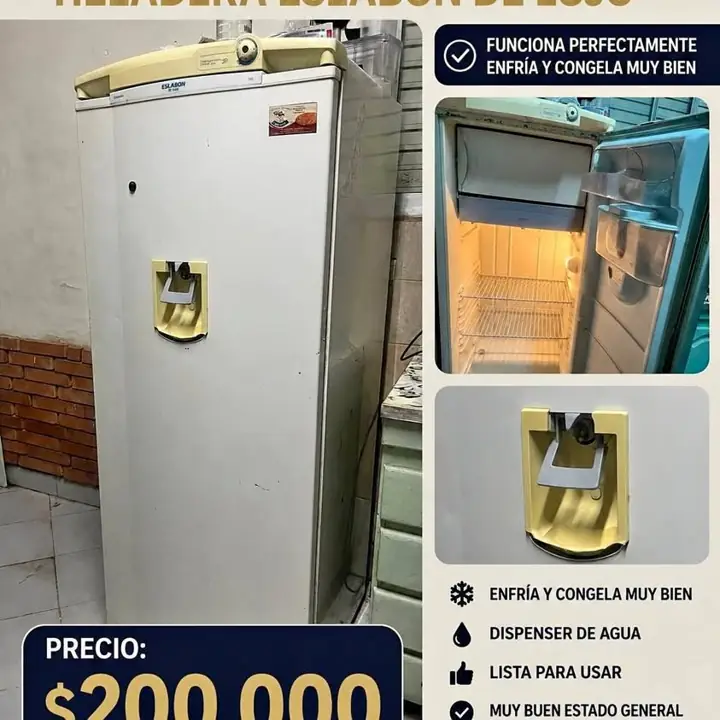 Heladera funciona de 10