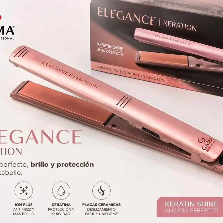 Planchita de Pelo Gama Elegance Keration Alisado Ceramica