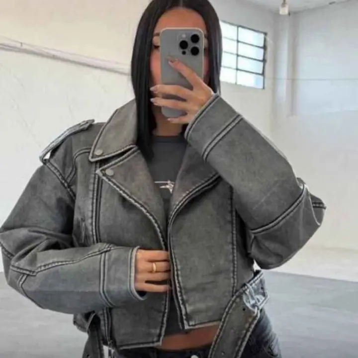 Campera YD eco cuero desgastada