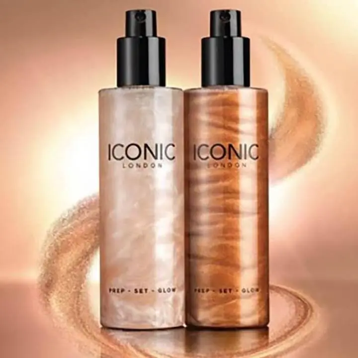 Fijador con iluminación bronce de maquillaje made in Italy hipoalergenico