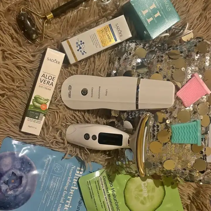 Set completo skin para el cutis con máquinas profesional 9 productos y estuche de regalo