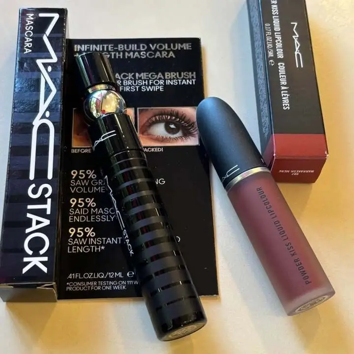Rimel stack negro + labial mate indeleble color a elección ! Mac