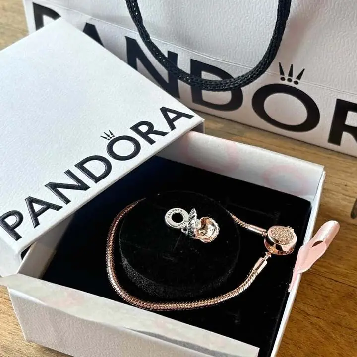 Pulsera plata 925 rose sellada + Charms ! Envíos o entregas personales