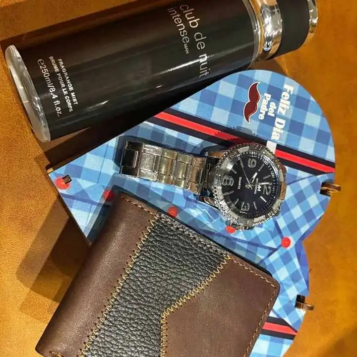 Box en caja corazón ! Reloj Quartz + perfume + billetera envíos o entregas personales