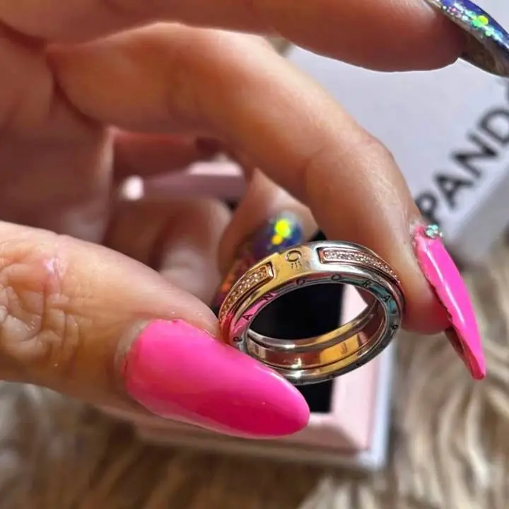 Anillo 925 rose nuevo talle 17 sin uso en estuche !