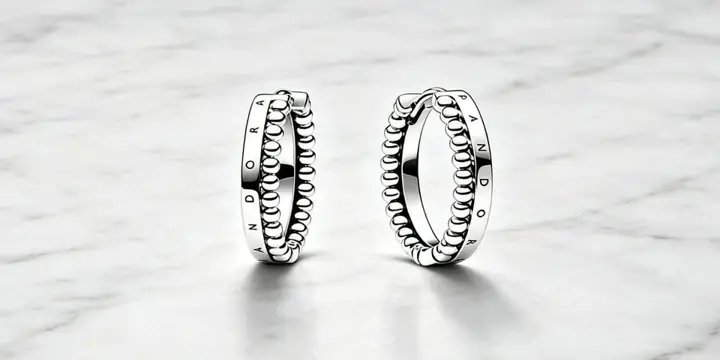 Aros plata 925 Pandora en su estuche nuevos sin uso