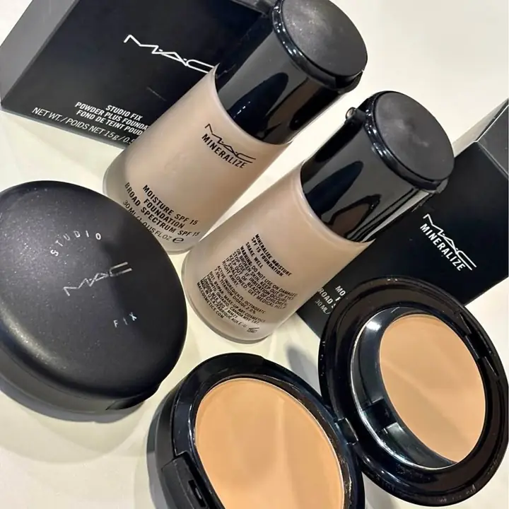 Base mate vidrio mineralize + polvo compacto fix foundation