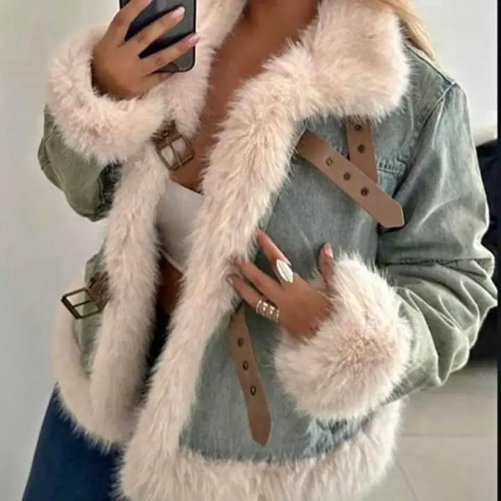 Campera de jeans toda con piel chaqueta todos los talles s m y L