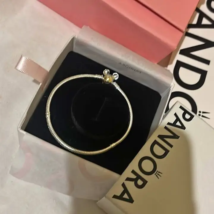Pulsera Pandora de Mickey 100 años plata 925 sello ale ! Caja y bolsa