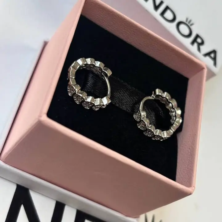 Argollas de strass Pandora con piedra y strass