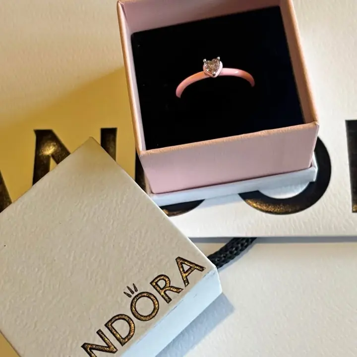 Anillo plata 925 corazón moment sellado Pandora talla 17