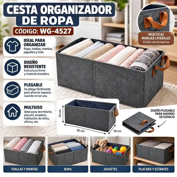 Cesta organizador de ropa