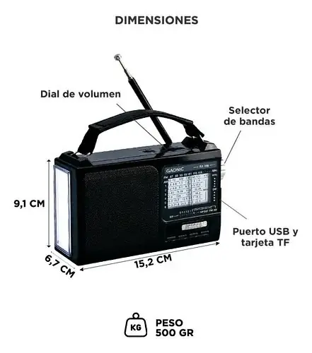 Radio portatil inalambrica AM FM