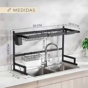 Escurridor secaplatos 85CM negro