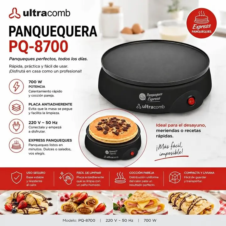 Panquequera electrica andtiadherente