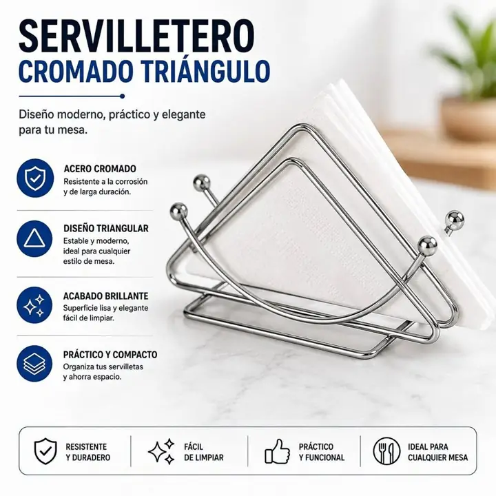 Servilletero cromado