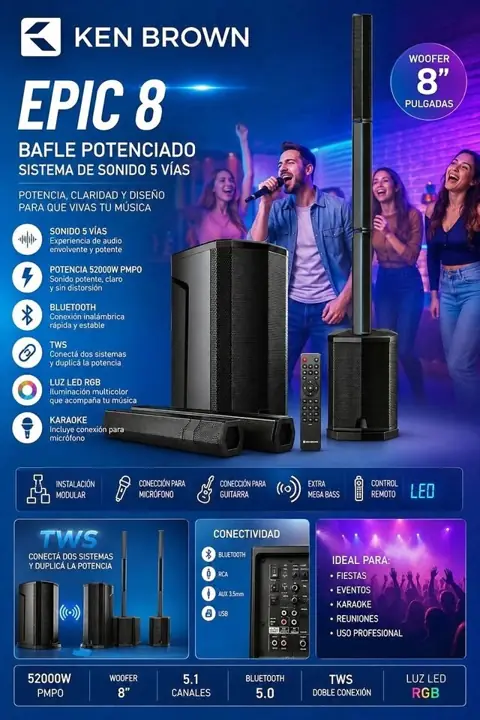 Bafle potenciado ken brown