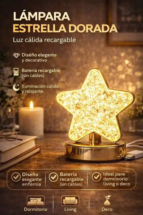 Lampara estrella touch