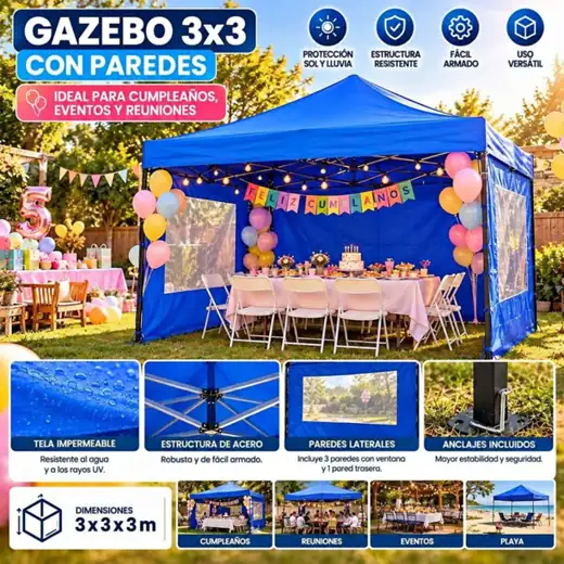 Gazebo ideal para eventos 3X3M