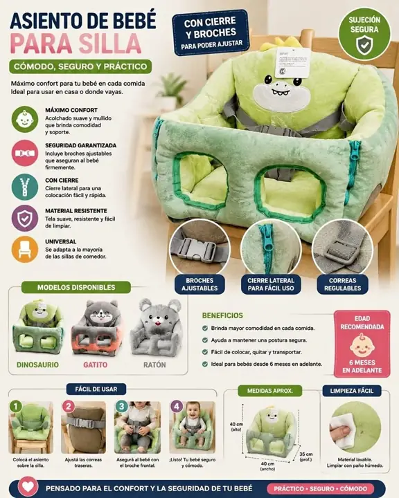 Asiento de bebe para silla