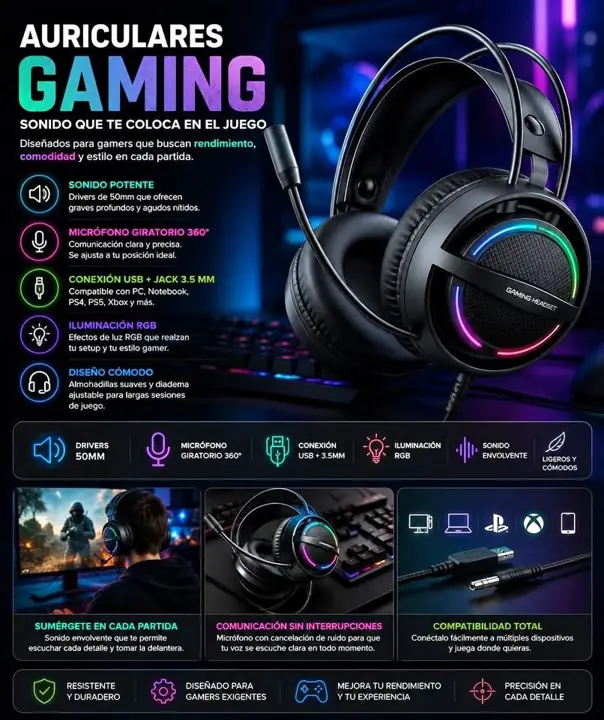 Auricular gamer