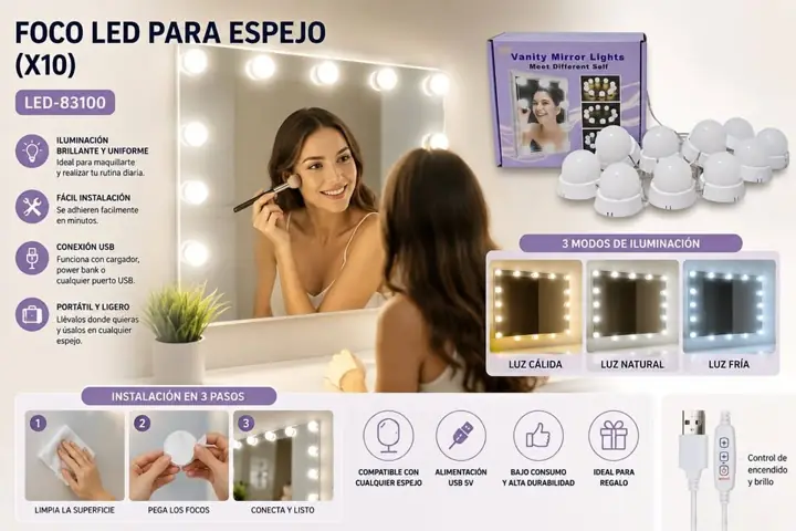 Foco LED para espejo (X10) LED-83100