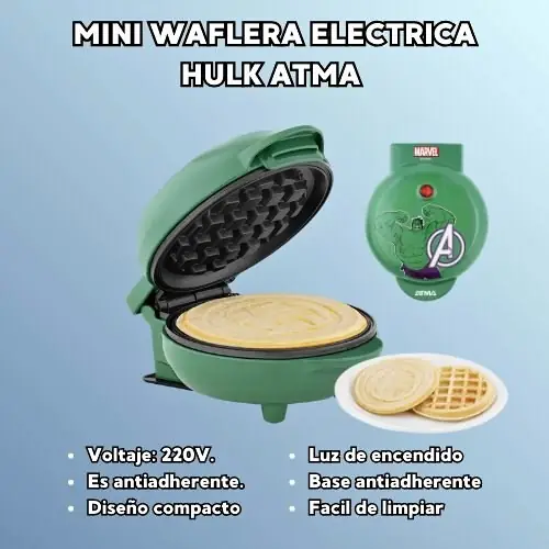 Mini waflera electrica hulk Atma marvel
