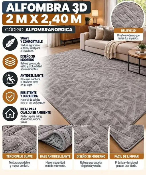 Alfombra 3D 2MX2,40M